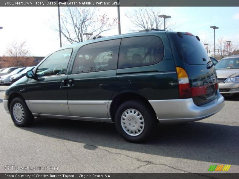 Deep Jewel Green Metallic / Portland Gray 2001 Mercury Villager