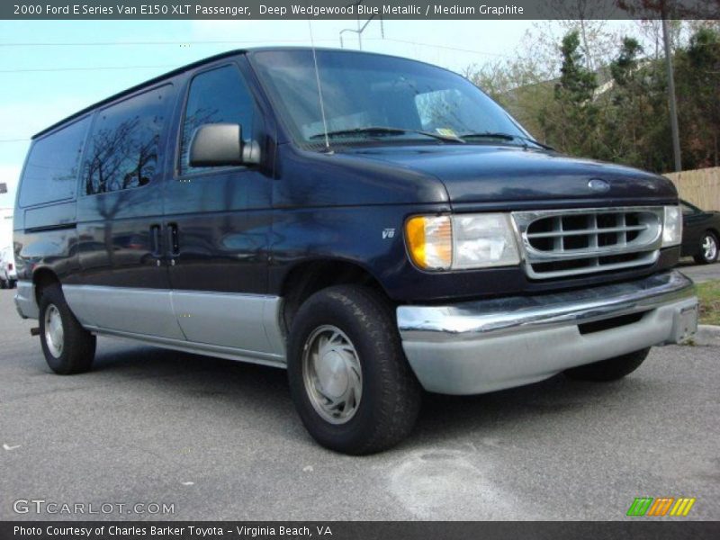 Deep Wedgewood Blue Metallic / Medium Graphite 2000 Ford E Series Van E150 XLT Passenger