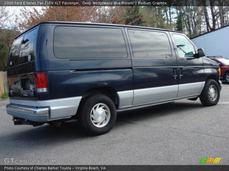 Deep Wedgewood Blue Metallic / Medium Graphite 2000 Ford E Series Van E150 XLT Passenger