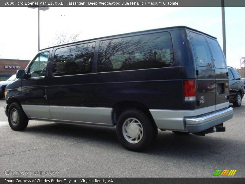 Deep Wedgewood Blue Metallic / Medium Graphite 2000 Ford E Series Van E150 XLT Passenger