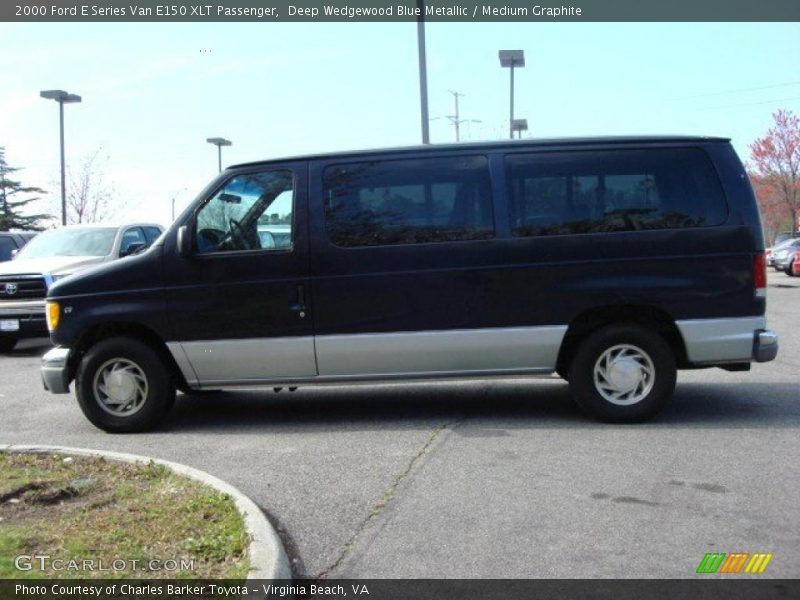 Deep Wedgewood Blue Metallic / Medium Graphite 2000 Ford E Series Van E150 XLT Passenger