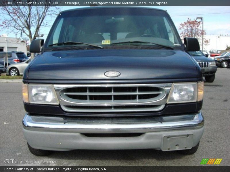 Deep Wedgewood Blue Metallic / Medium Graphite 2000 Ford E Series Van E150 XLT Passenger