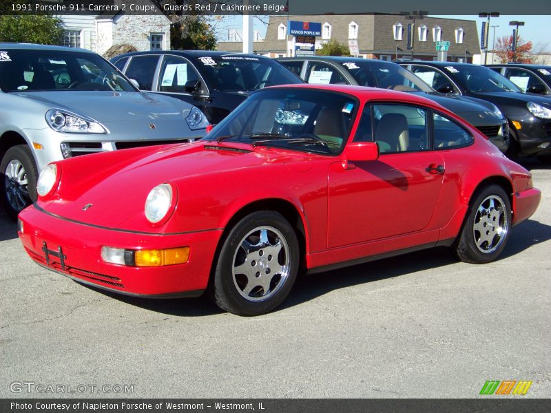 Guards Red / Cashmere Beige 1991 Porsche 911 Carrera 2 Coupe