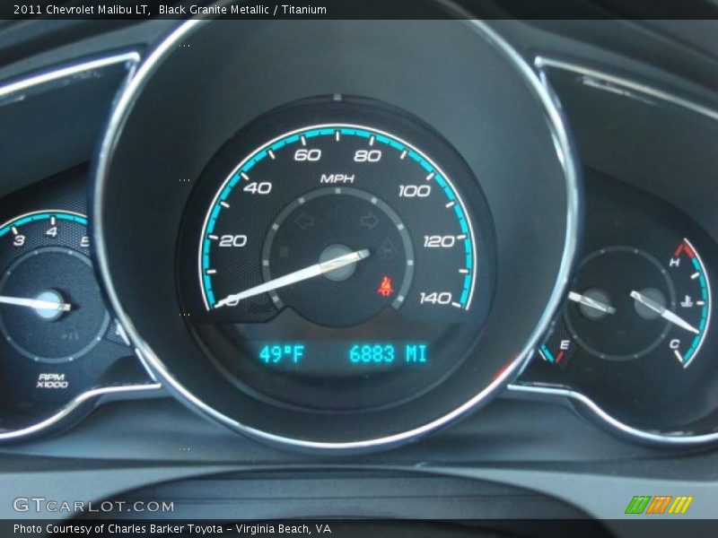 Black Granite Metallic / Titanium 2011 Chevrolet Malibu LT