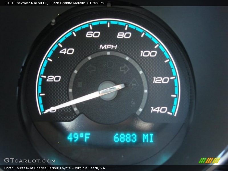Black Granite Metallic / Titanium 2011 Chevrolet Malibu LT