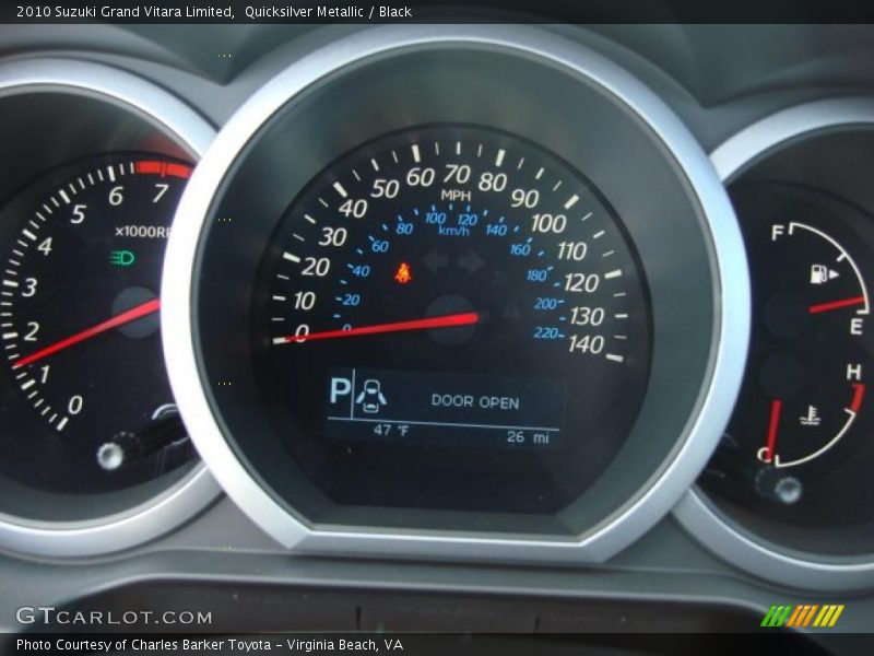 Quicksilver Metallic / Black 2010 Suzuki Grand Vitara Limited
