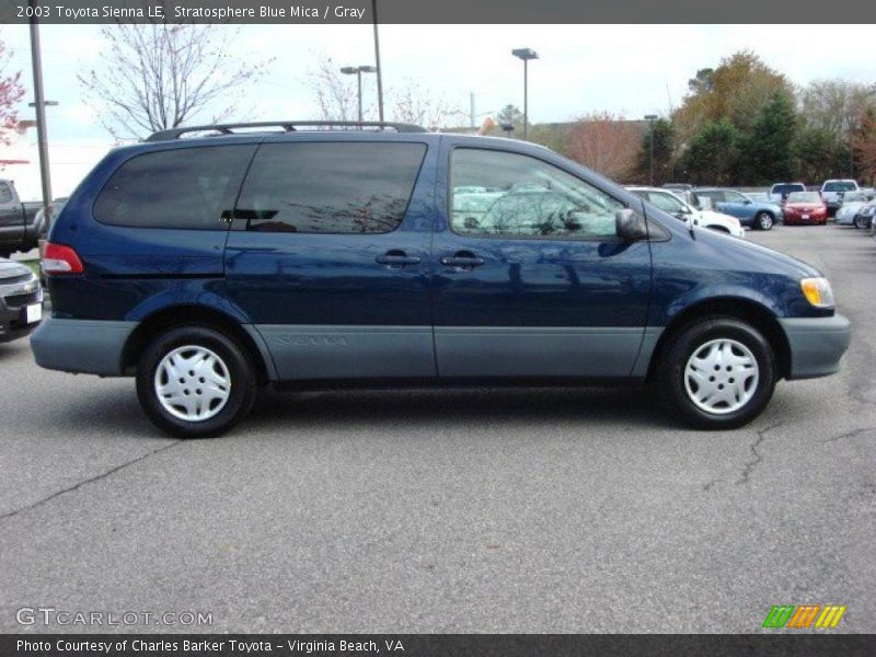 Stratosphere Blue Mica / Gray 2003 Toyota Sienna LE