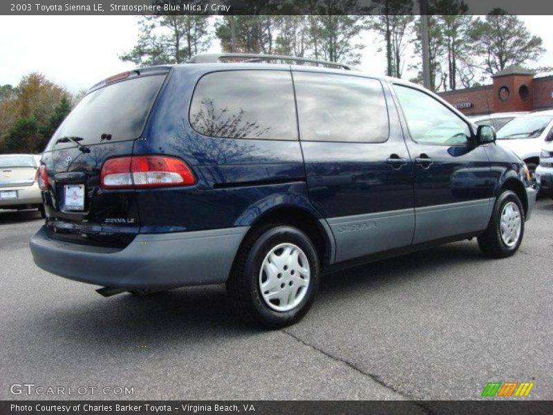 Stratosphere Blue Mica / Gray 2003 Toyota Sienna LE