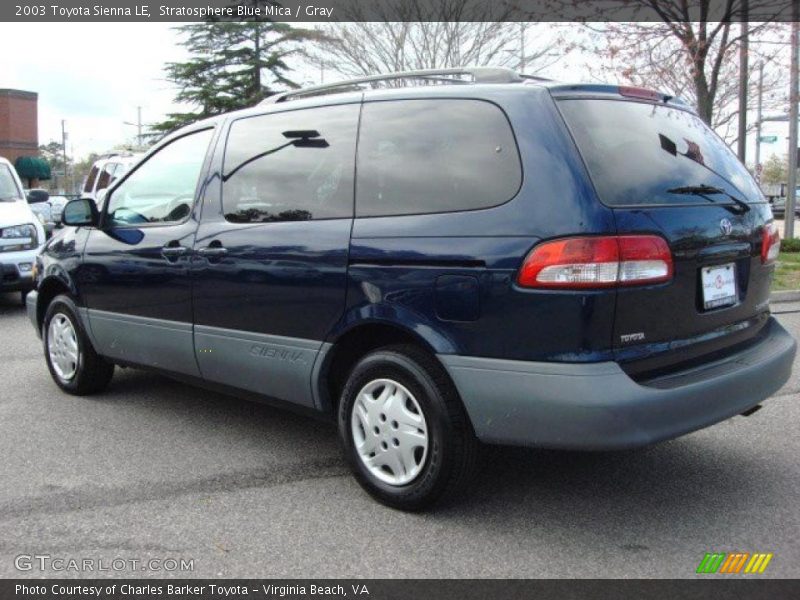 Stratosphere Blue Mica / Gray 2003 Toyota Sienna LE