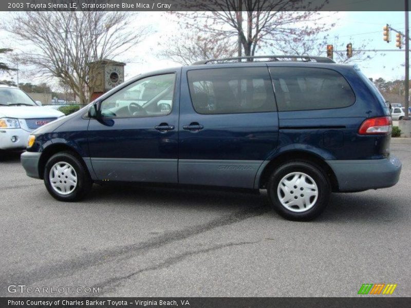 Stratosphere Blue Mica / Gray 2003 Toyota Sienna LE