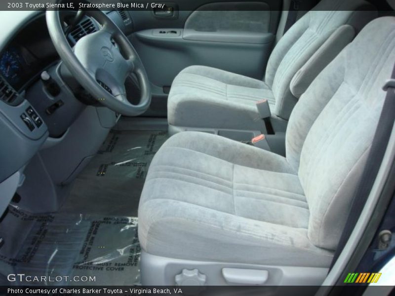 Stratosphere Blue Mica / Gray 2003 Toyota Sienna LE