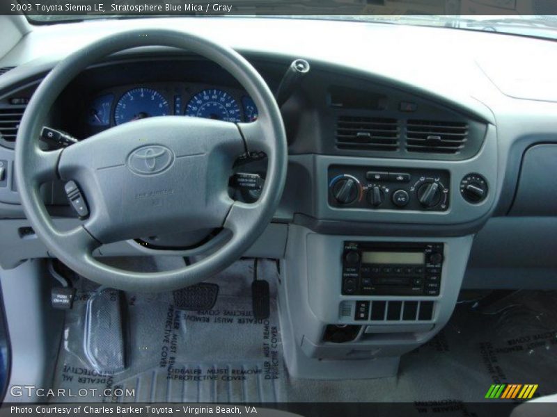 Stratosphere Blue Mica / Gray 2003 Toyota Sienna LE
