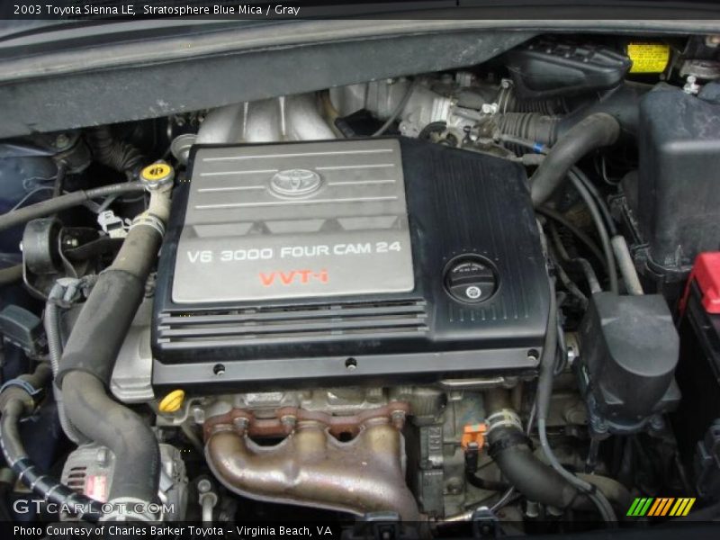 Stratosphere Blue Mica / Gray 2003 Toyota Sienna LE