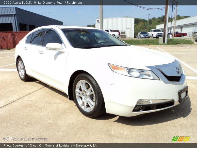 White Diamond Pearl / Parchment 2009 Acura TL 3.5