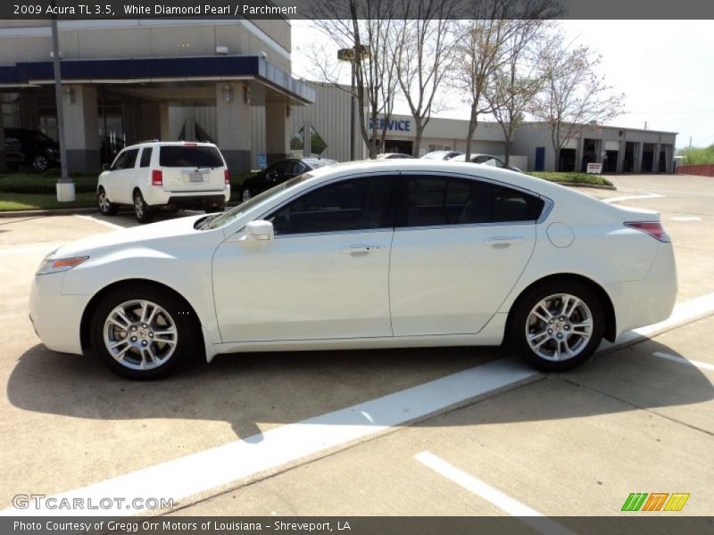 White Diamond Pearl / Parchment 2009 Acura TL 3.5
