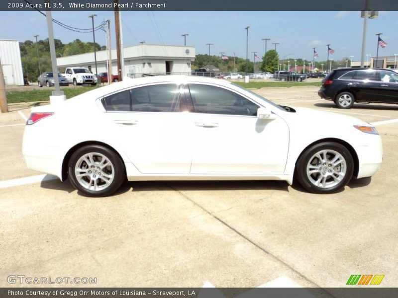 White Diamond Pearl / Parchment 2009 Acura TL 3.5