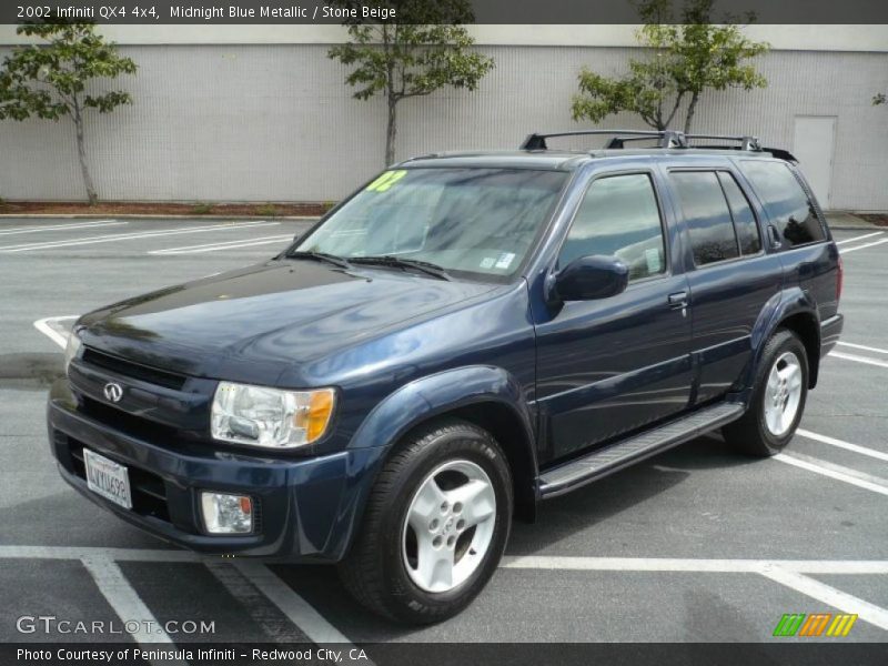 Midnight Blue Metallic / Stone Beige 2002 Infiniti QX4 4x4