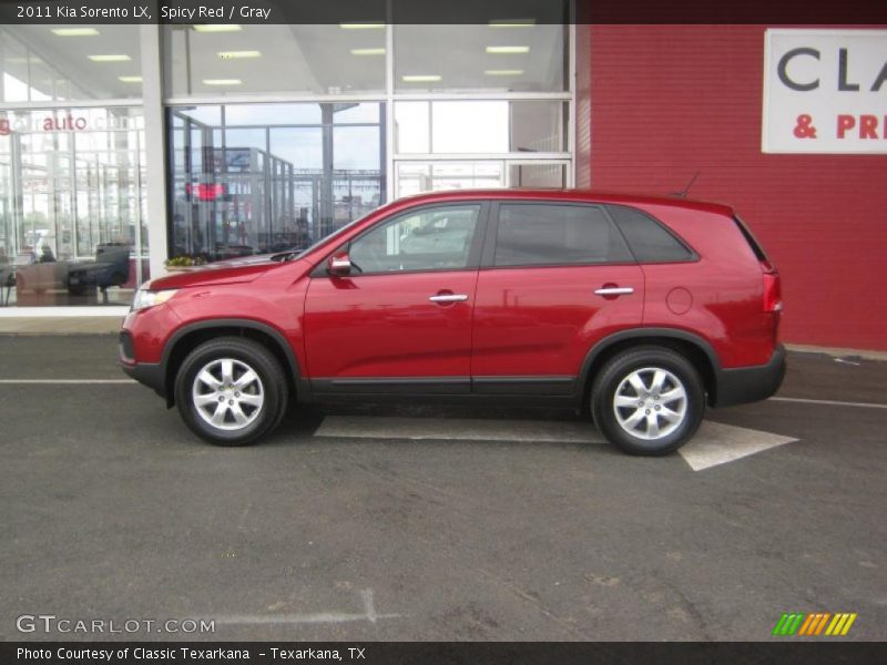 Spicy Red / Gray 2011 Kia Sorento LX
