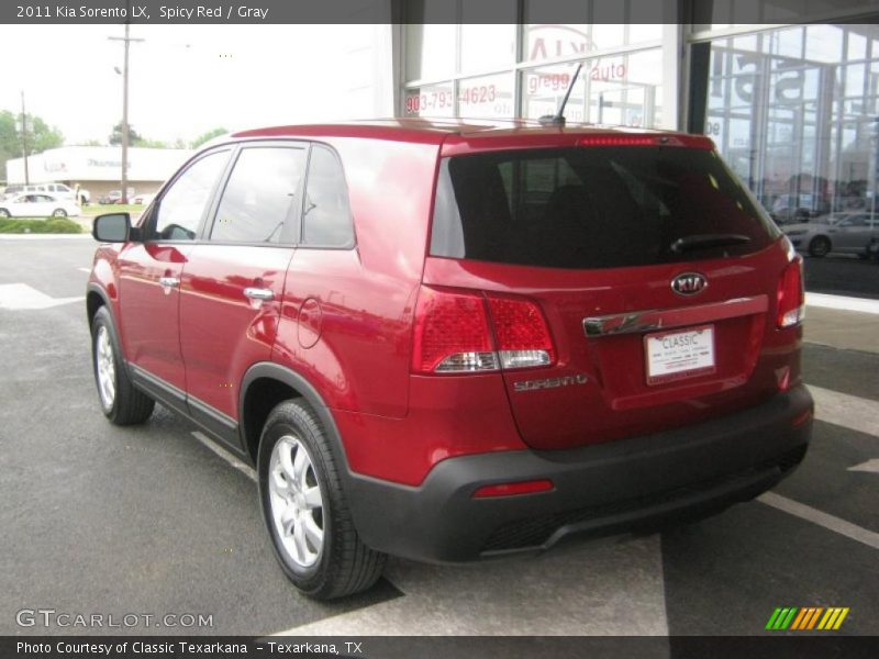 Spicy Red / Gray 2011 Kia Sorento LX