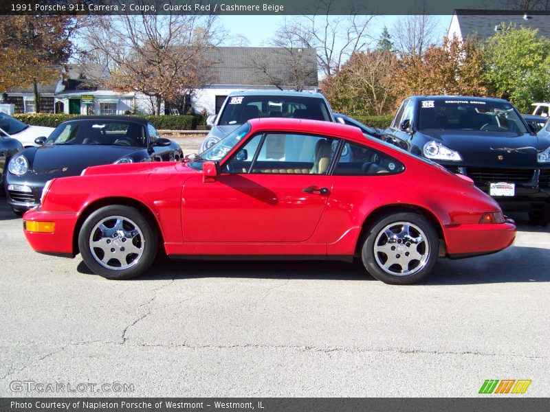 Guards Red / Cashmere Beige 1991 Porsche 911 Carrera 2 Coupe