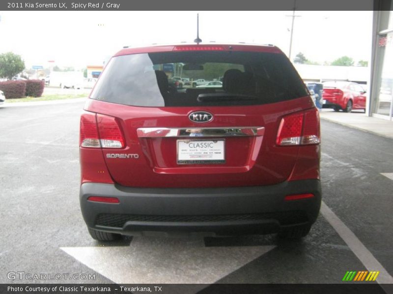 Spicy Red / Gray 2011 Kia Sorento LX