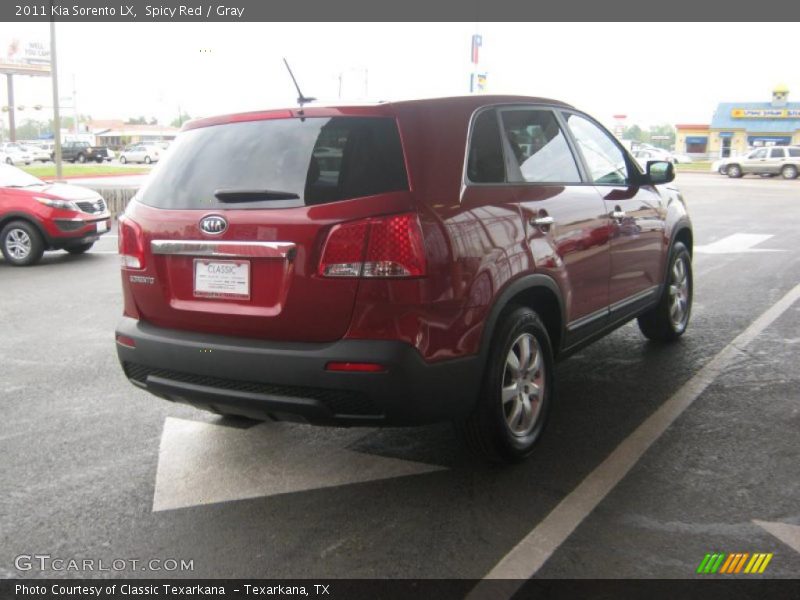 Spicy Red / Gray 2011 Kia Sorento LX