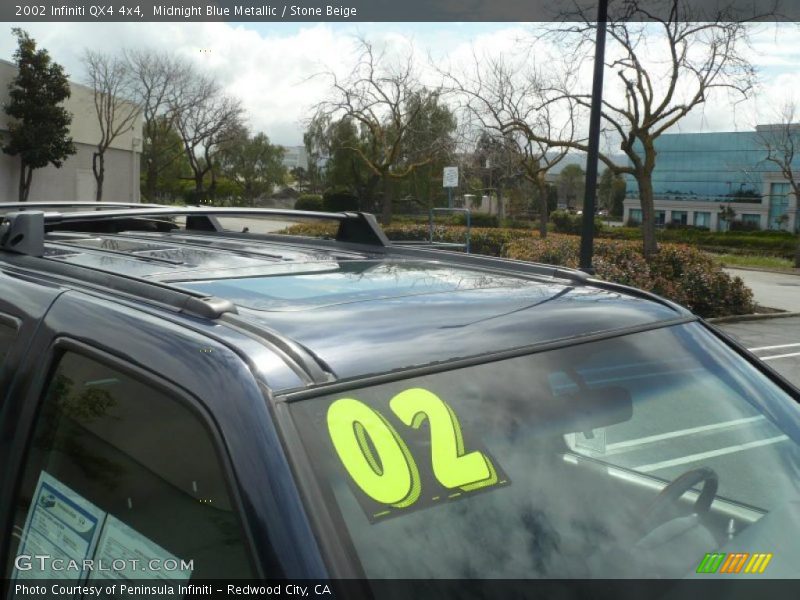 Midnight Blue Metallic / Stone Beige 2002 Infiniti QX4 4x4