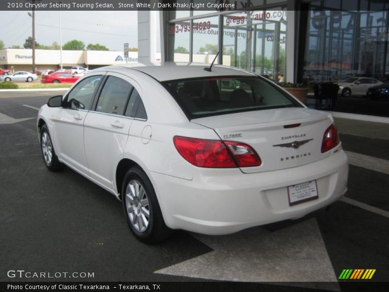 Stone White / Dark Khaki/Light Graystone 2010 Chrysler Sebring Touring Sedan