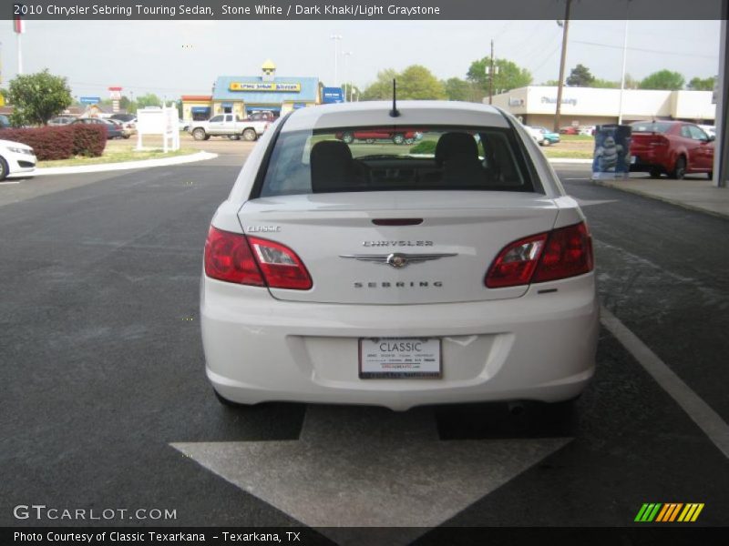 Stone White / Dark Khaki/Light Graystone 2010 Chrysler Sebring Touring Sedan
