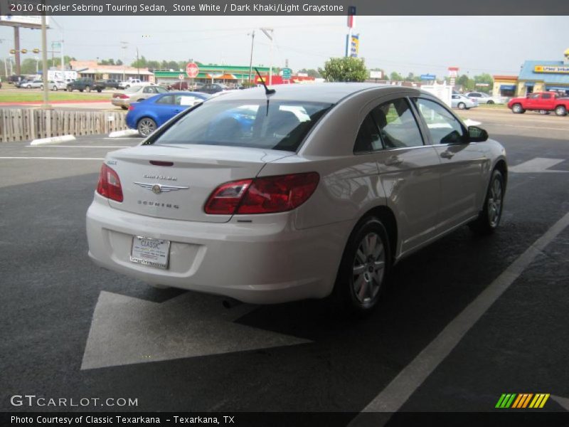 Stone White / Dark Khaki/Light Graystone 2010 Chrysler Sebring Touring Sedan