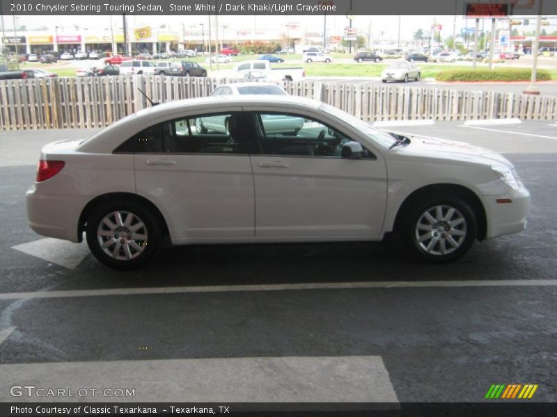 Stone White / Dark Khaki/Light Graystone 2010 Chrysler Sebring Touring Sedan
