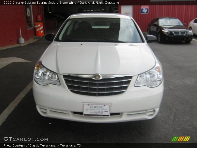 Stone White / Dark Khaki/Light Graystone 2010 Chrysler Sebring Touring Sedan