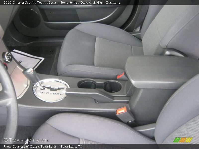 Stone White / Dark Khaki/Light Graystone 2010 Chrysler Sebring Touring Sedan