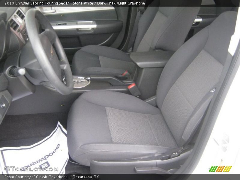 Stone White / Dark Khaki/Light Graystone 2010 Chrysler Sebring Touring Sedan