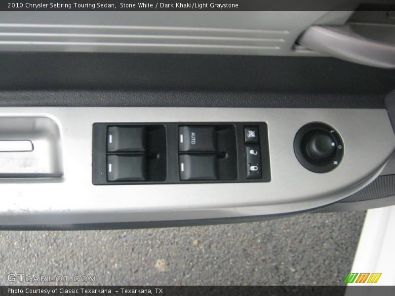 Stone White / Dark Khaki/Light Graystone 2010 Chrysler Sebring Touring Sedan