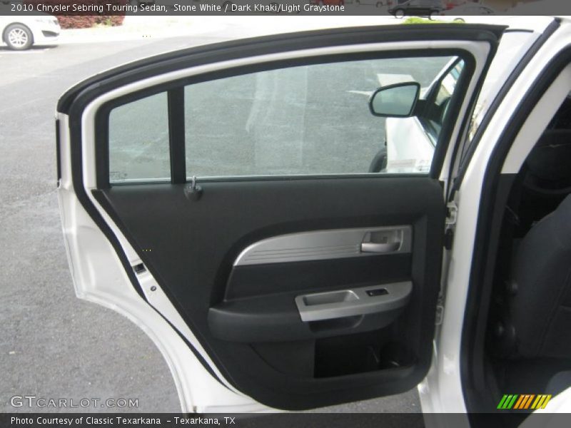 Stone White / Dark Khaki/Light Graystone 2010 Chrysler Sebring Touring Sedan