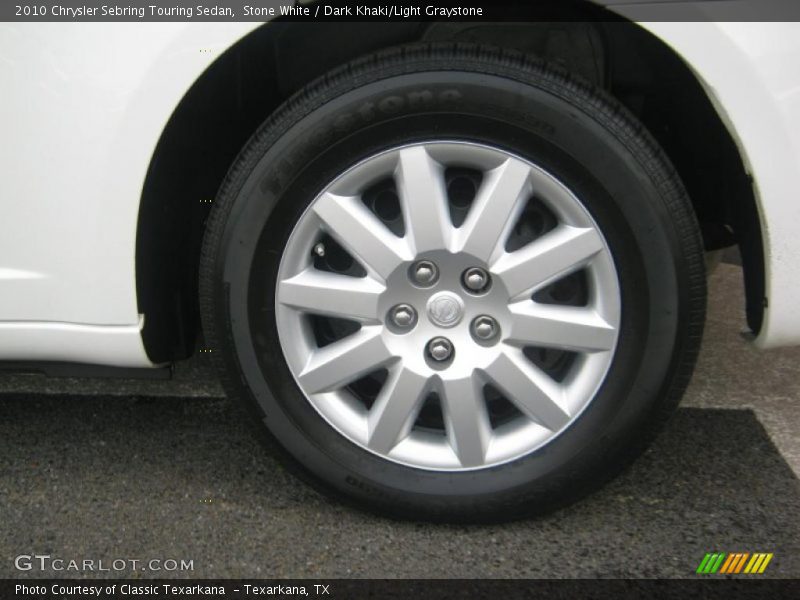 Stone White / Dark Khaki/Light Graystone 2010 Chrysler Sebring Touring Sedan