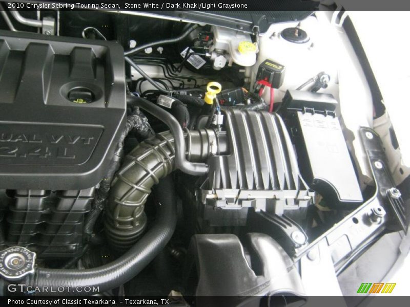 Stone White / Dark Khaki/Light Graystone 2010 Chrysler Sebring Touring Sedan