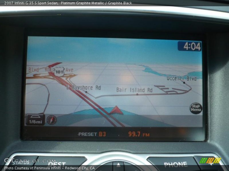 Navigation of 2007 G 35 S Sport Sedan