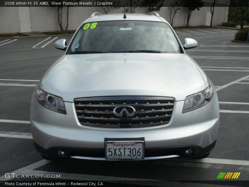 Sheer Platinum Metallic / Graphite 2008 Infiniti FX 35 AWD