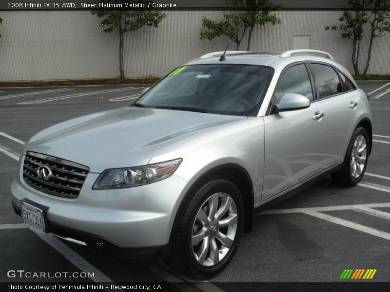 Sheer Platinum Metallic / Graphite 2008 Infiniti FX 35 AWD