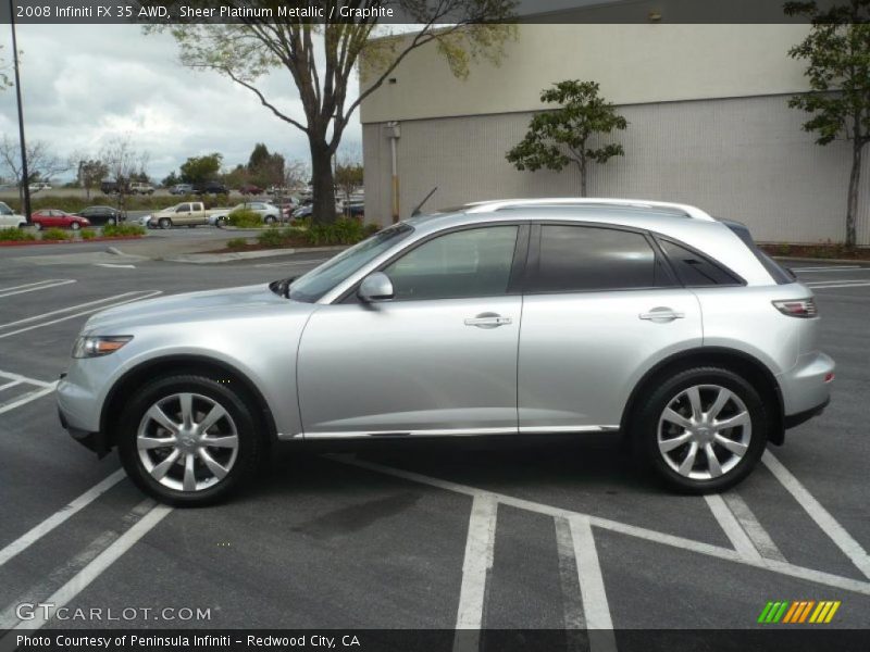 Sheer Platinum Metallic / Graphite 2008 Infiniti FX 35 AWD