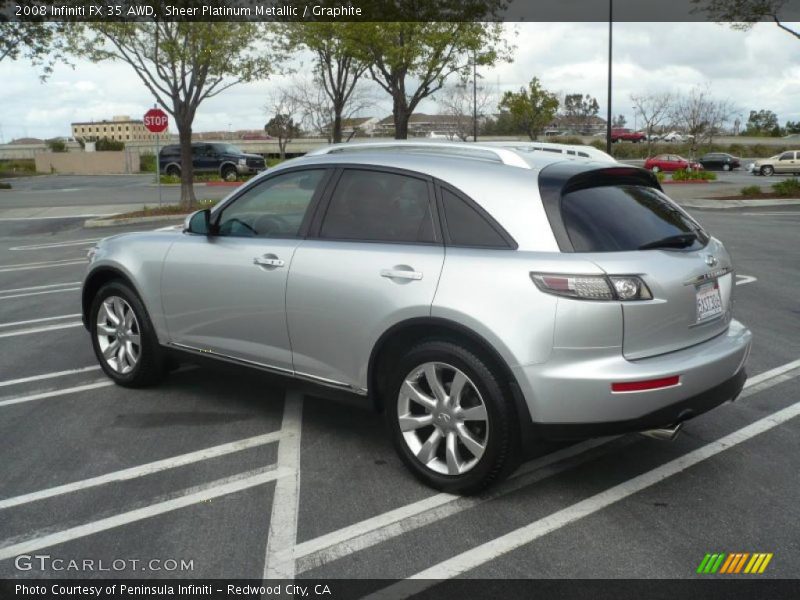 Sheer Platinum Metallic / Graphite 2008 Infiniti FX 35 AWD