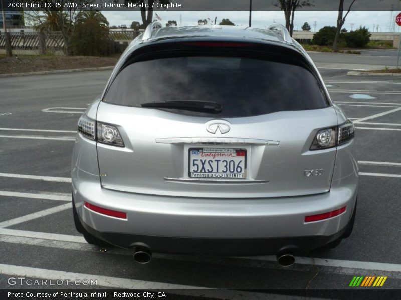 Sheer Platinum Metallic / Graphite 2008 Infiniti FX 35 AWD