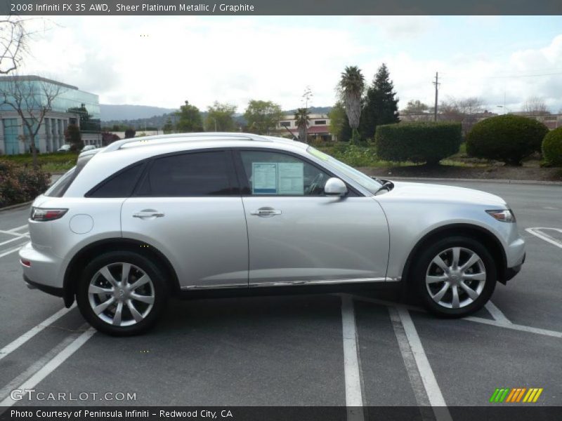 Sheer Platinum Metallic / Graphite 2008 Infiniti FX 35 AWD