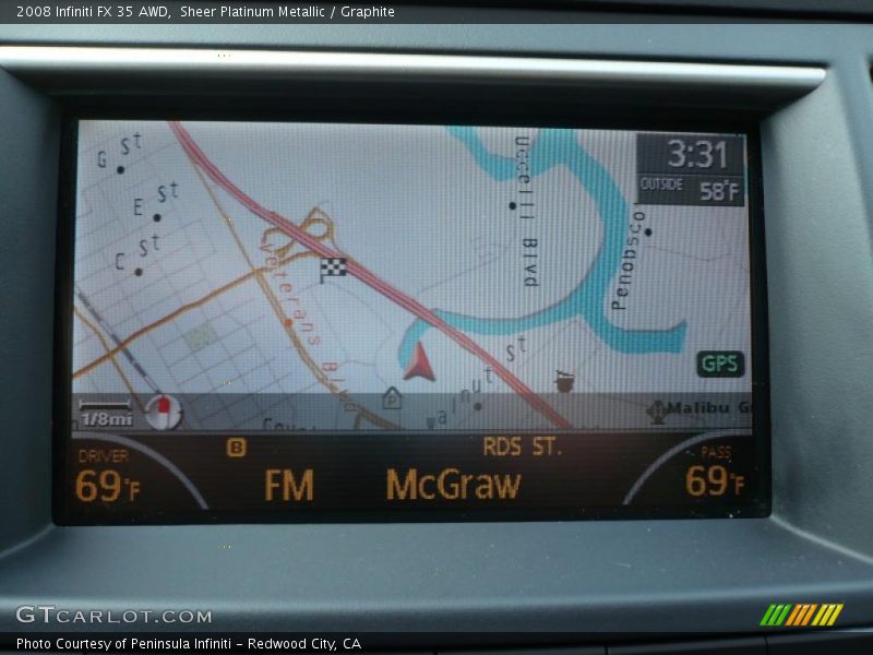 Sheer Platinum Metallic / Graphite 2008 Infiniti FX 35 AWD