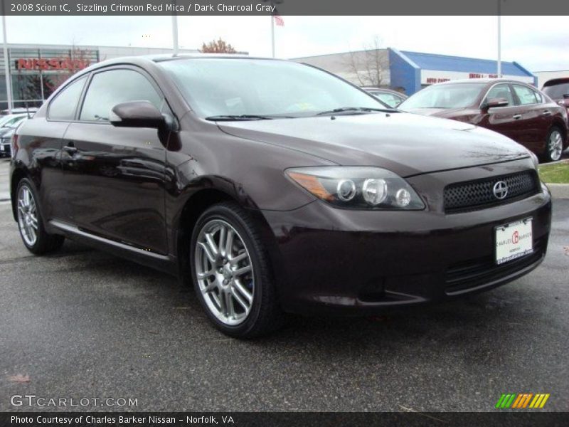 Sizzling Crimson Red Mica / Dark Charcoal Gray 2008 Scion tC