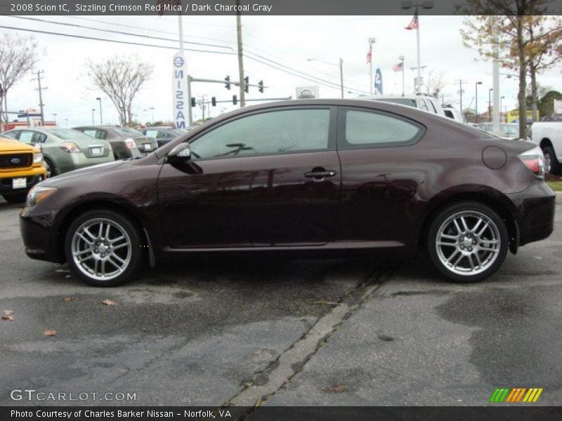 Sizzling Crimson Red Mica / Dark Charcoal Gray 2008 Scion tC