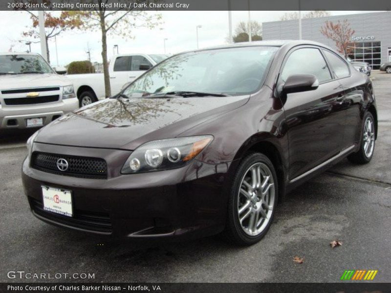 Sizzling Crimson Red Mica / Dark Charcoal Gray 2008 Scion tC