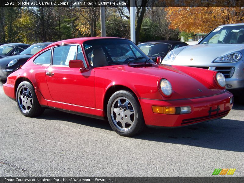Guards Red / Cashmere Beige 1991 Porsche 911 Carrera 2 Coupe
